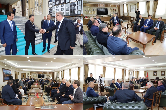 BAŞKAN DEMİR, GÜRCİSTAN HEYETİ İLE VALİLİKTEKİ PROGRAMDA BİR ARAYA GELDİ