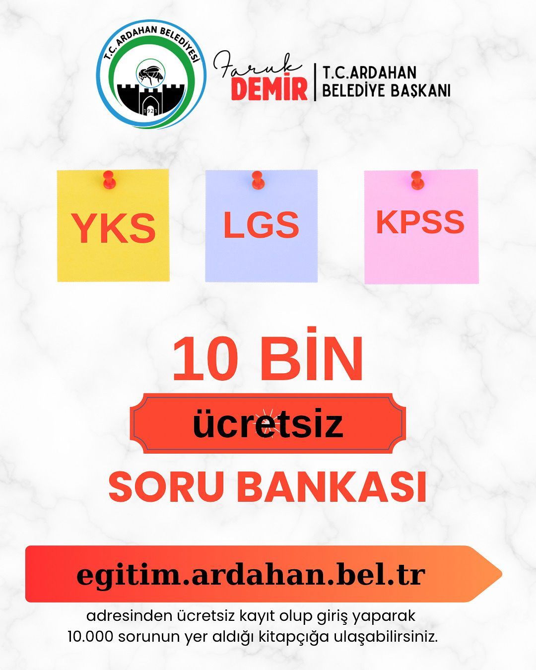 ARDAHAN BELEDİYESİ'NDEN ÖĞRENCİLERE BÜYÜK DESTEK!