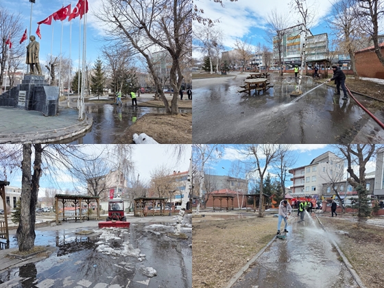 BELEDİYE EKİPLERİ, BAHAR TEMİZLİĞİNE BAŞLADI