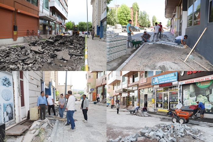 ARDAHAN BELEDİYESİ YOL VE KALDIRIMLARI YENİLİYOR